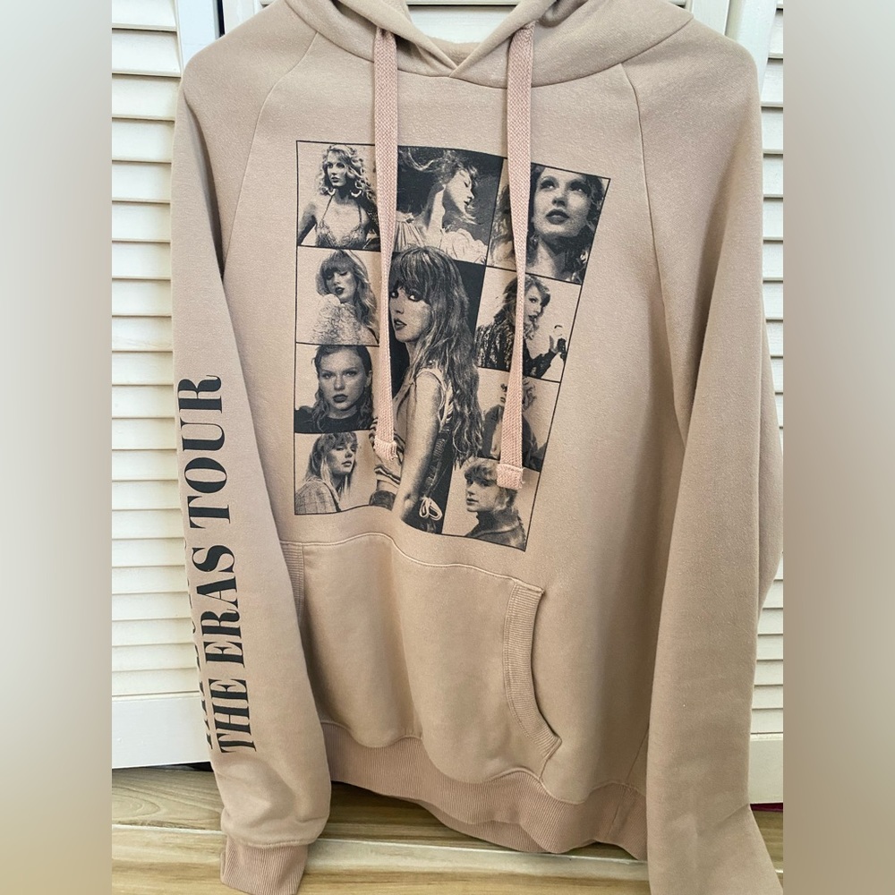 Taylor Swift Eras Tour Hoodie Tan